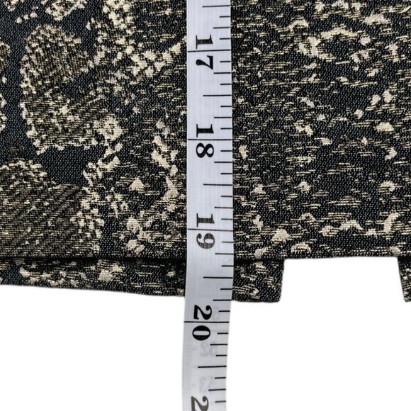 Worthington Metallic Gold Snakeskin Print Lined Skirt Size 4 - Picture 9 of 16